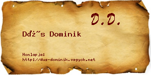 Dús Dominik névjegykártya