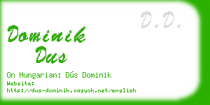 dominik dus business card